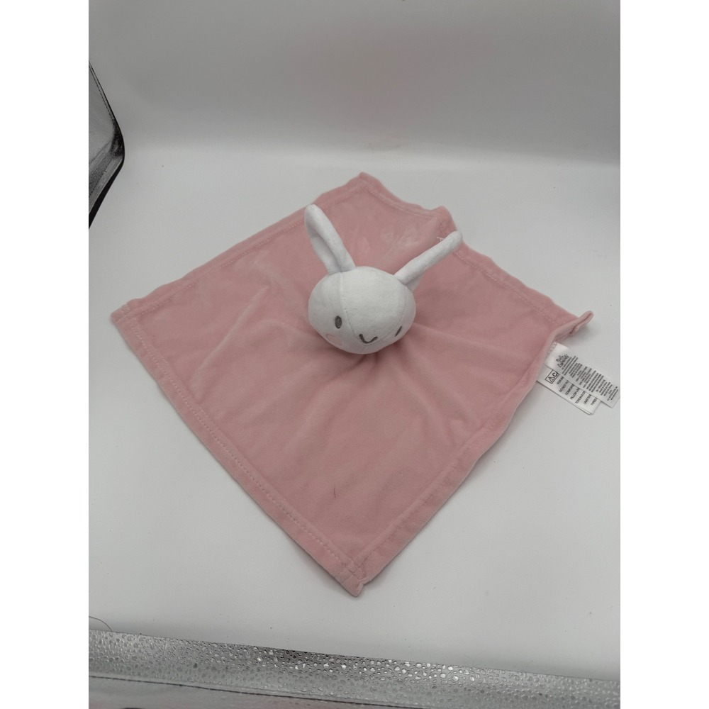 Baby Essentials Bunny Plush Lovey Security Blanket White Rabbit Head 2024